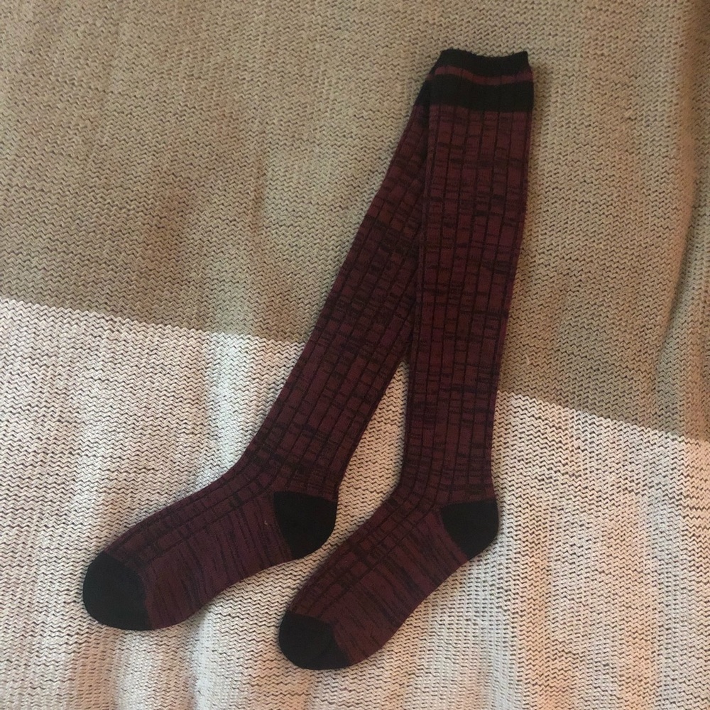 🆕 Forever21 over the knee socks in maroon
